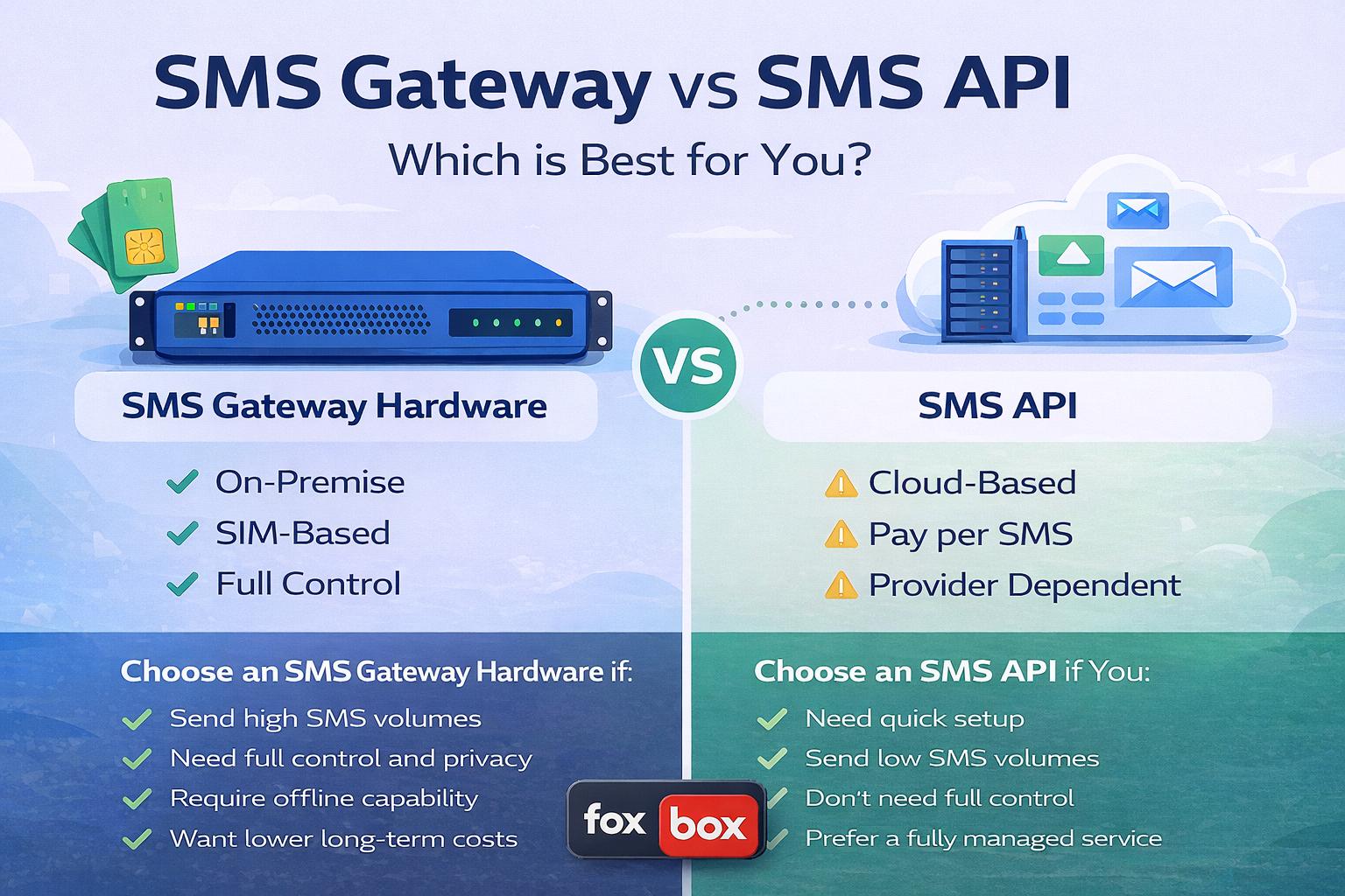 Mat&eacute;riel de la passerelle SMS